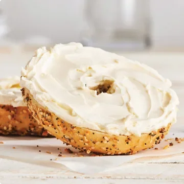 Bruegger’s bagel with cream cheese