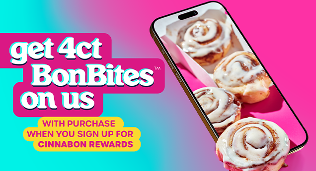 Cinnabon BonBites welcome-reward photograph