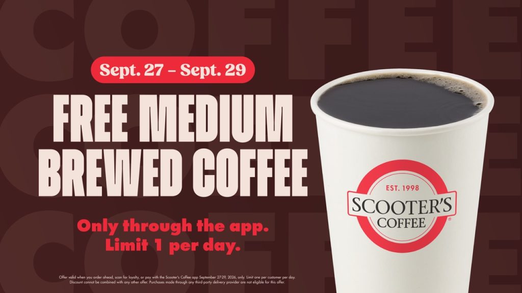 Scooter’s official National Coffee Day promotion